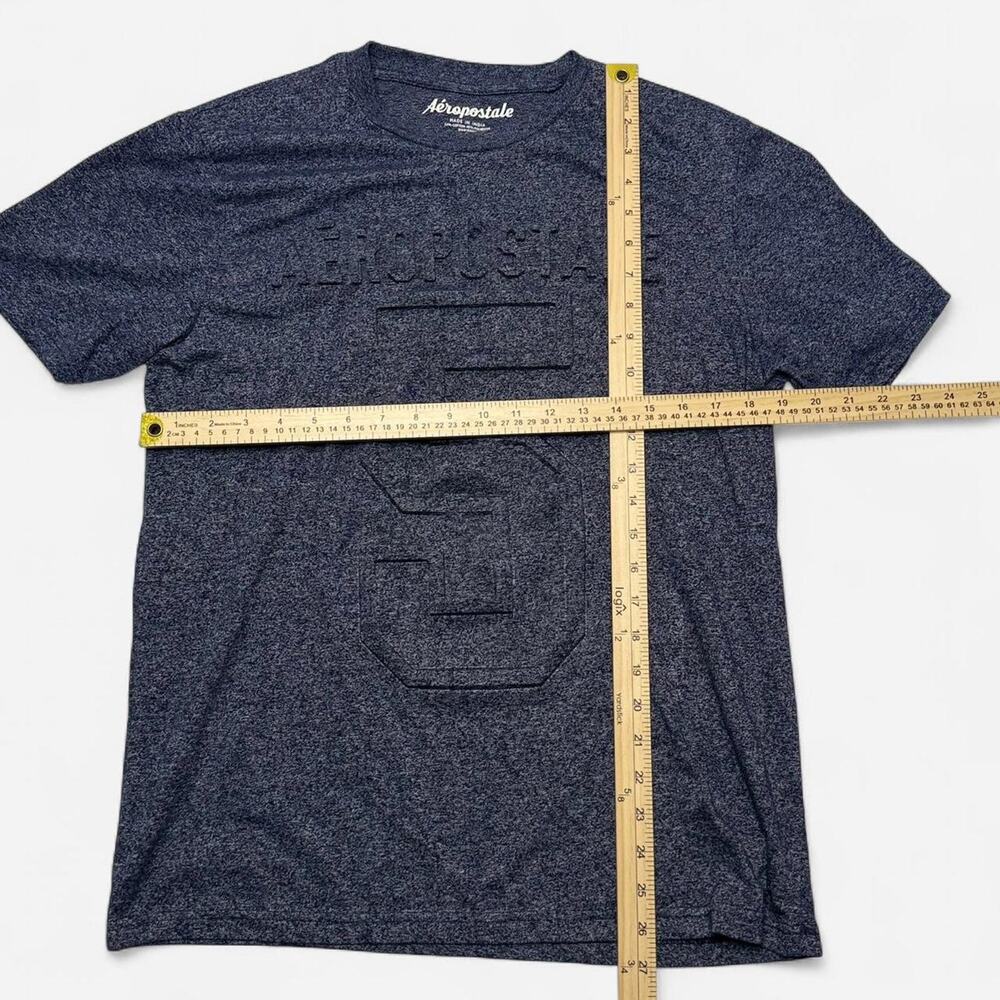 Aeropostale Navy Embossed Number Graphic Tee Men’s Large Short Sleeve - Picture 6 of 6
